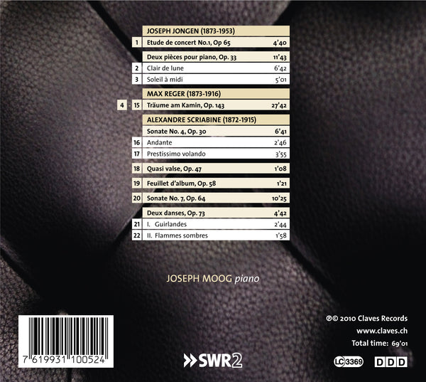 (2010) Jongen, Reger & Scriabin: Divergences / CD 1005 - Claves Records