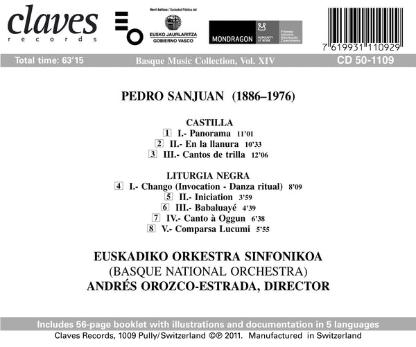 (2012) P. Sanjuán : Castilla - Liturgia Negra / CD 1109 - Claves Records