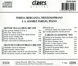 (1984) Villa-Lobos, Braga & Guastavino: Songs from South America for Mezzo Soprano & Piano