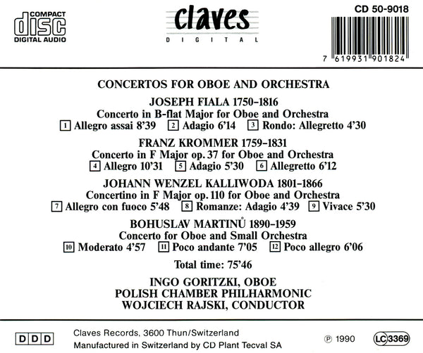 (1990) Oboe Concertos from Bohemia / CD 9018 - Claves Records