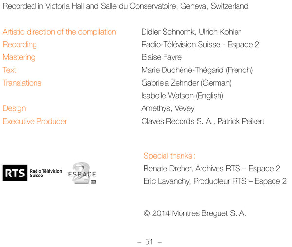 (2014) Concours de Genève – 75 years of musical discovery / DO 1411-15 - Claves Records